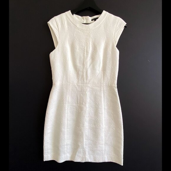 Theory Orinthia Ancua white textured‎ sheath dress, Size 6 - Picture 3 of 14